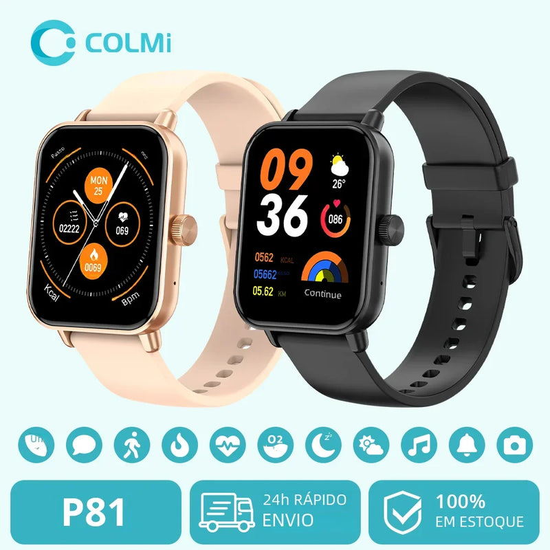 COLMI-P81 Ultra Smartwatch para Homens e Mulheres, Chamadas por Voz, Tela 1.9&qu